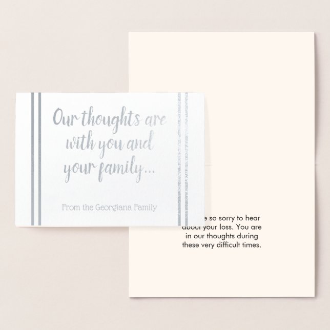 Personalized Sympathy Card (Display)