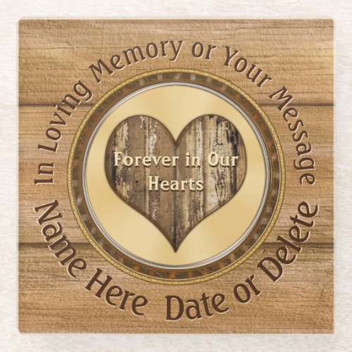 Personalized Sympathy Gift for Male Coworker Glass Coaster