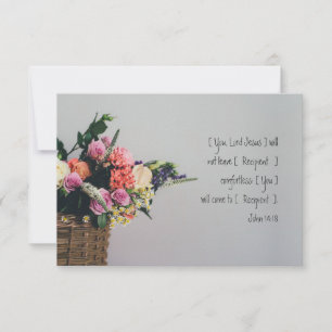 Personalized Sympathy Scripture Flat Card John 14