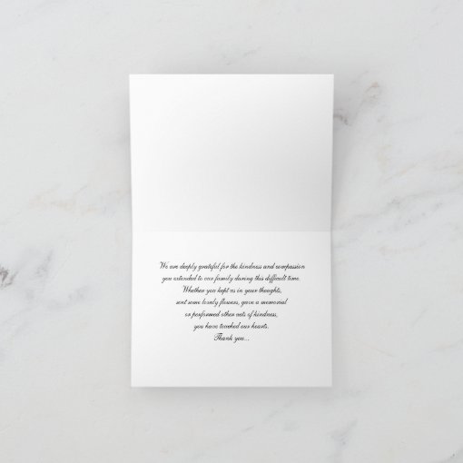 Personalized Sympathy Thank You Note Cards | Zazzle