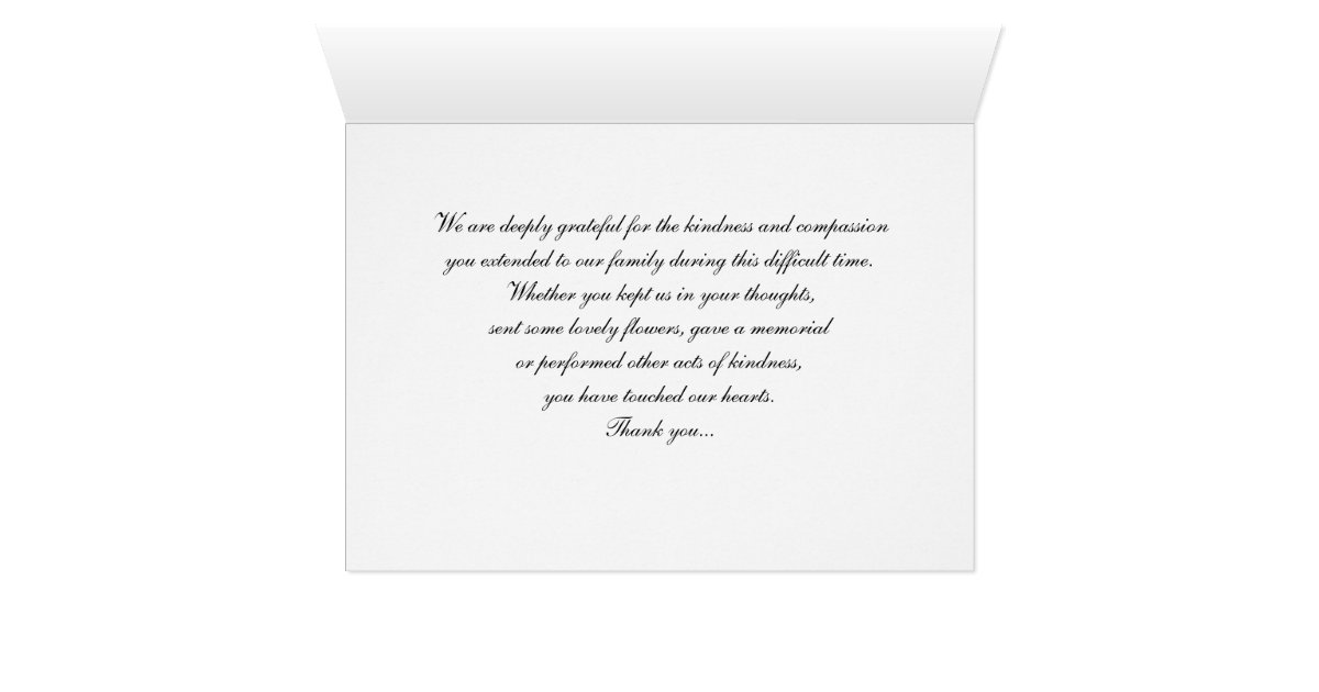 personalized sympathy thank you note cards zazzle personalized thank you letter