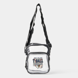 Personalized T-Ball Mom Clear Crossbody Bag