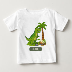 Personalized T-Rex Cute Dinosaur Baby T-Shirt