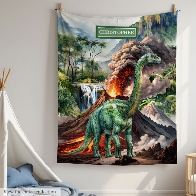 Personalized T-Rex Dinosaur Birthday Blanket Boy (Personalized T-Rex Dinosaur Birthday Blanket for Boys)