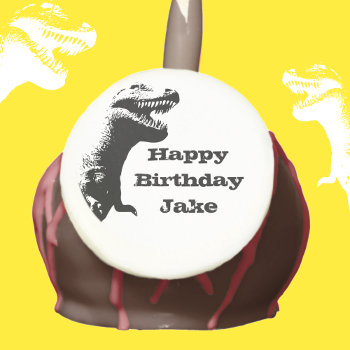 Personalized T-rex Dinosaur  Cake Pops by The_Whales_Tale at Zazzle