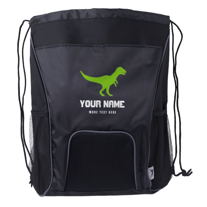 dinosaur drawstring backpack