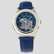 Personalized T-Rex dinosaur kids' watch
