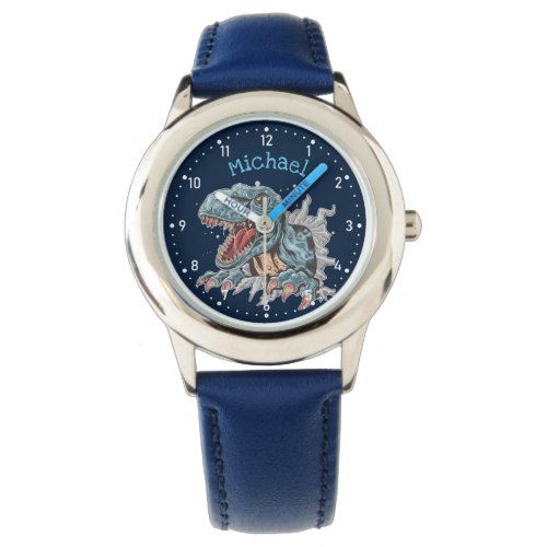 Personalized T_Rex dinosaur kids watch