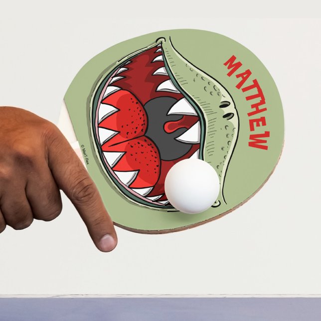 Personalized T-rex Dinosaur Mouth Kids Cartoon Ping Pong Paddle (Personalized T-rex Dinosaur Mouth Kids Cartoon Ping Pong Paddle)