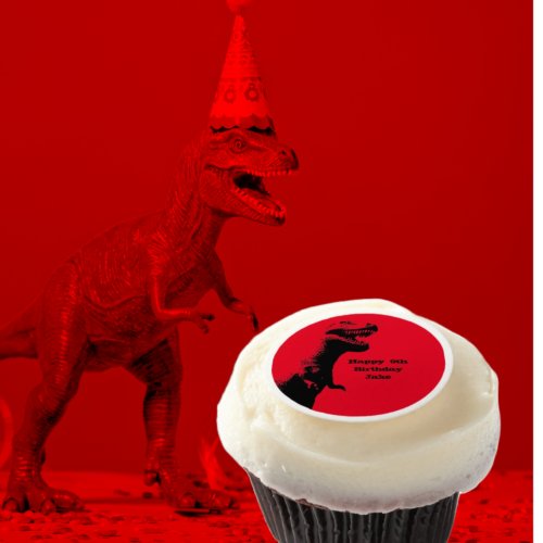 Personalized T_REX  Edible Frosting Rounds