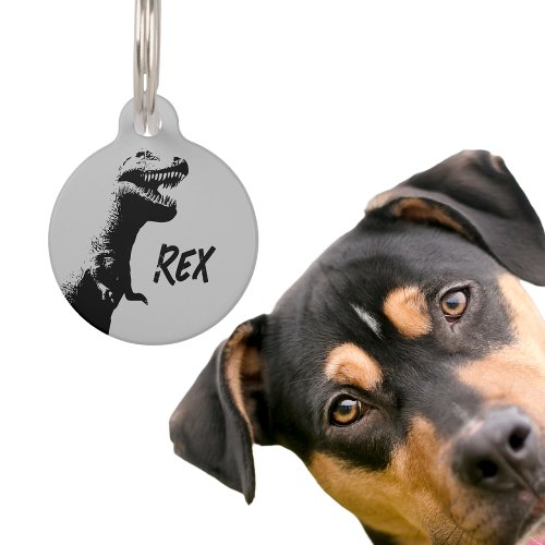 Personalized T_Rex Pet ID Tag