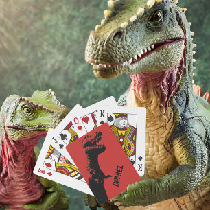 Personalized T Rex Poker Cards