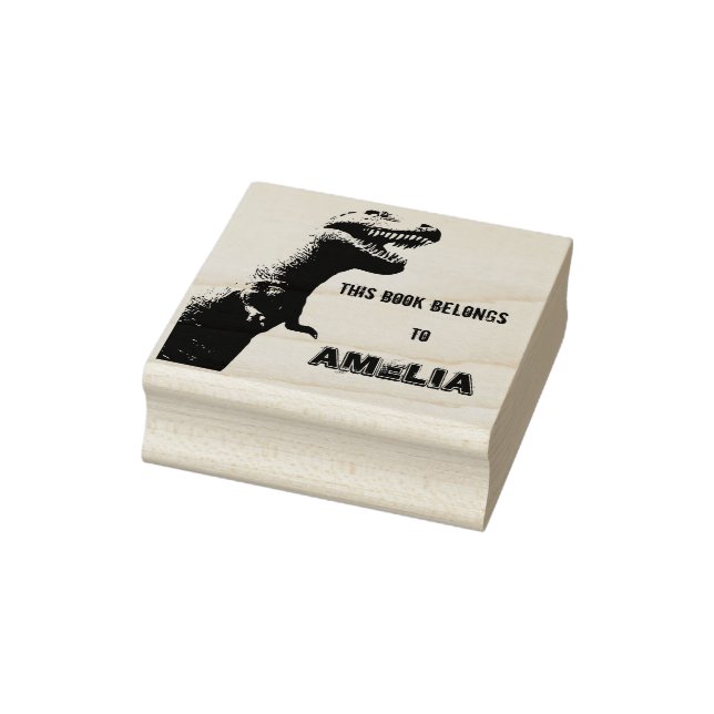 Personalized T-Rex - This book belongs to Rubber Stamp (Stamp)