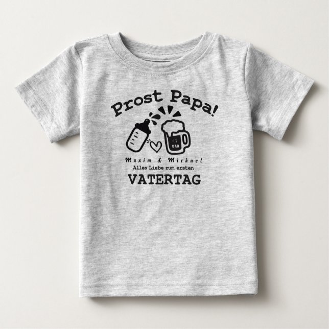 Personalized T-Shirt Dad Baby Father's Day Outfit (Front)
