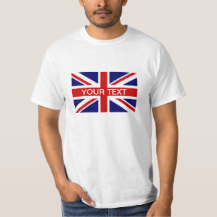 Personalized T Shirts with British Union Jack flag