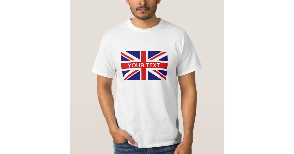 Personalized T Shirts with British Union Jack flag |