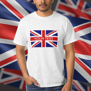 Personalized T Shirts with British Union Jack flag