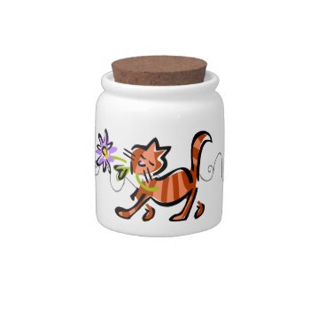 Personalized Tabby Cat Treat Jar by DoggieAvenue at Zazzle