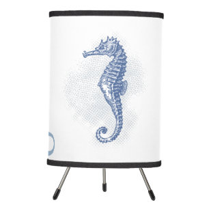 Personalized Table Lamp Seahorse Ocean Beach Water