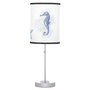 Personalized Table Lamp Seahorse Ocean Beach Water