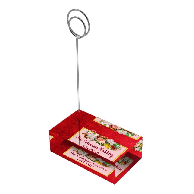 Personalized Table Number Card Holder for Wedding (Corner)