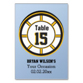 Personalized table numbers ice hockey theme (Back)