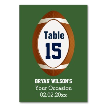 Personalized table numbers Sports Party football