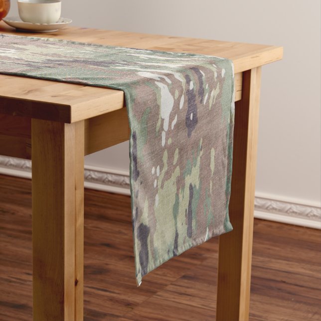 Personalized Table Runner Army OCP Camo Uniform (In Situ)