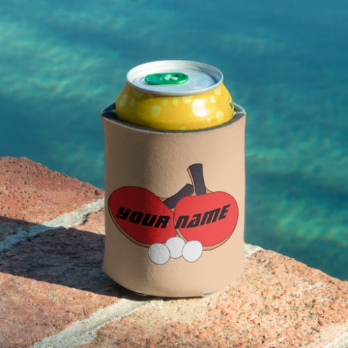 Personalized Table Tennis Ping Pong Can Cooler