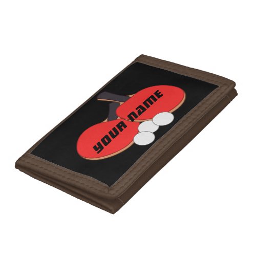 Personalized Table Tennis Ping Pong Trifold Wallet