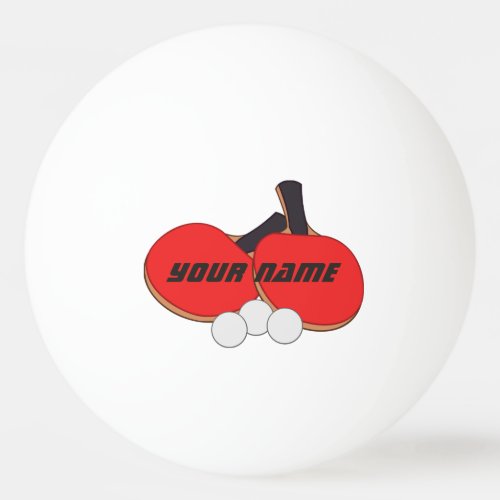Personalized Table Tennis Red Black Ping_Pong Ball