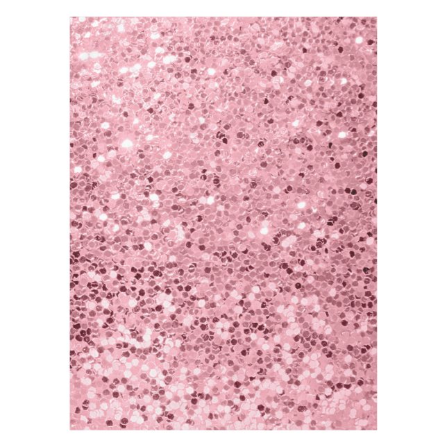 Personalized Tablecloth Rose Gold Glitter (Front)