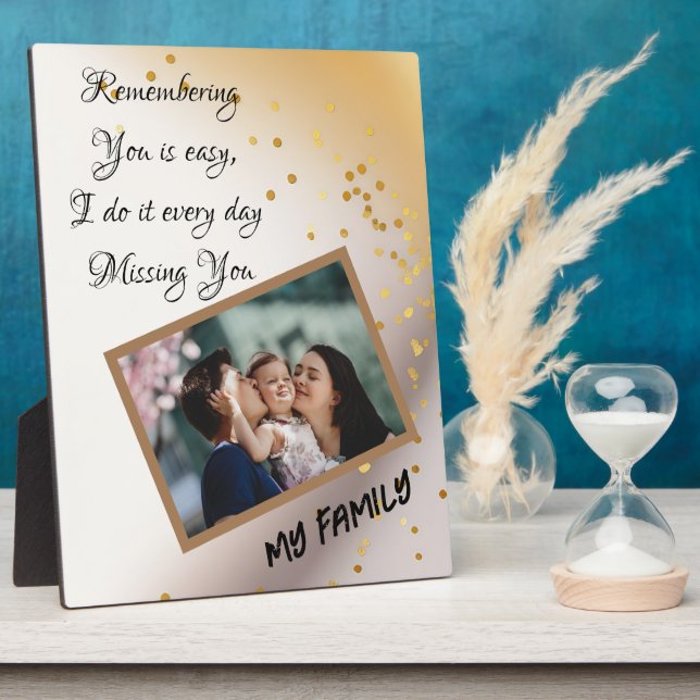 Personalized Tabletop Plaque 8x10 With Easel  (Side)