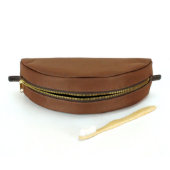 Personalized Taco Dopp Kit – Brown/Brown (Laying)