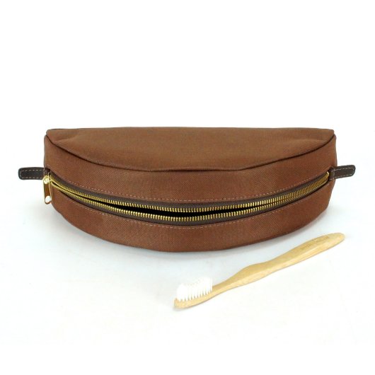 Personalized Taco Dopp Kit – Brown/Brown (Laying)