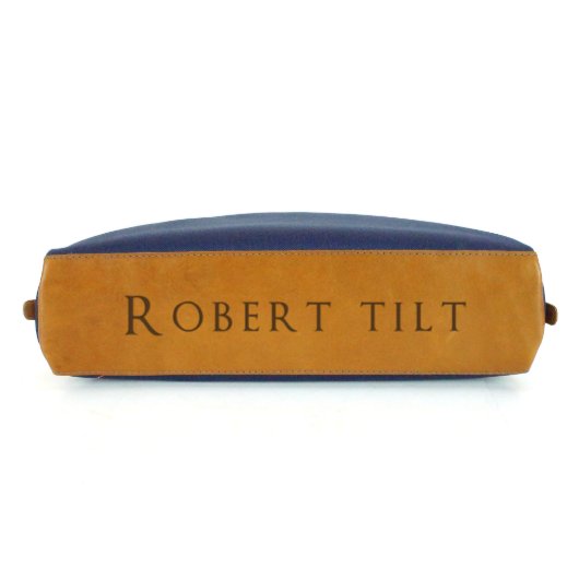 Personalized Taco Dopp Kit – Navy & Tan (Bottom)