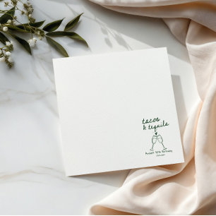 Personalized Tacos and Tequila Birthday Napkins