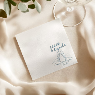 Personalized Tacos and Tequila Birthday Napkins