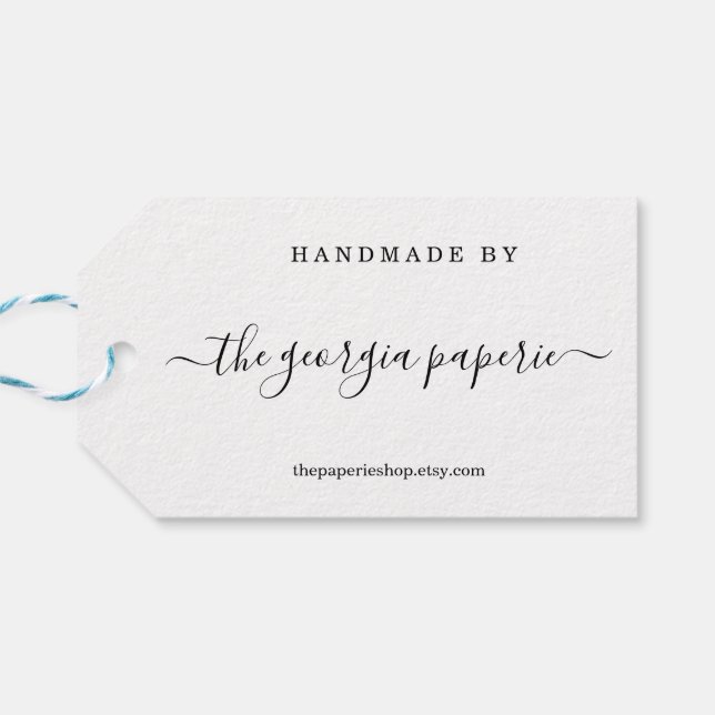 Personalized Tag for Handmade Items (Back Horizontal)