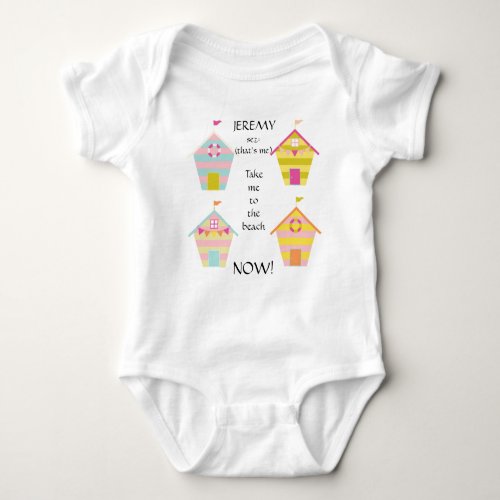 Personalized Take me to the Beach Baby Bodysuit