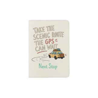 Personalized Take The Scenic Route Passport Holder