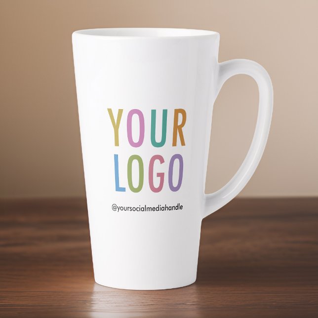 Personalized Tall Latte Mug Custom Logo 17 oz (MISOOK Tall Latte Mug with Logo)