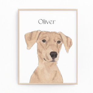 Personalized Tan German Pinscher Art Photo Print