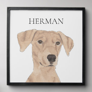Personalized Tan German Pinscher Art Photo Print Peel And Stick Photo Tile