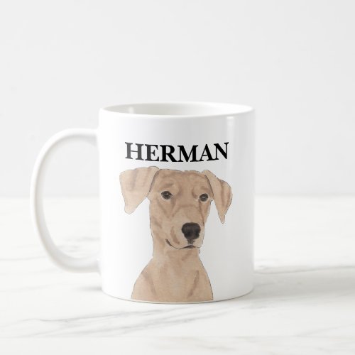 Personalized Tan German Pinscher Beverage Coaster Coffee Mug