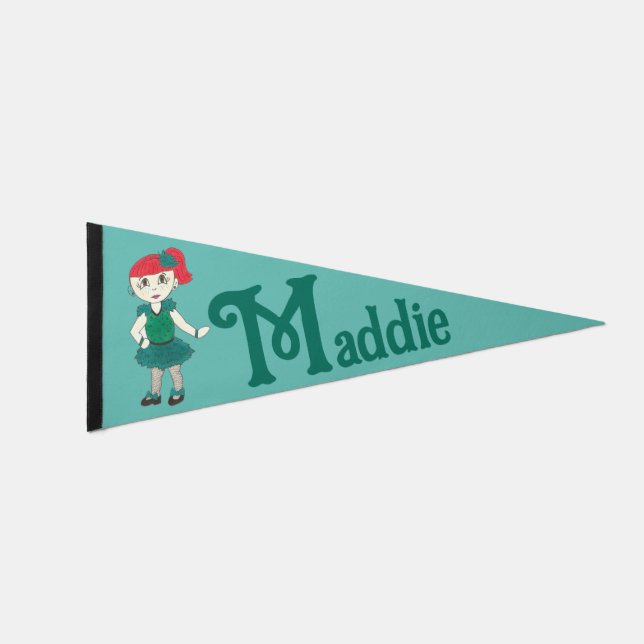 Personalized Tap Dance Dancer Dancing Recital Girl Pennant Flag (Front)