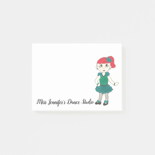 Personalized Tap Dance Teacher School Studio Gift Post-it Notes (Front)