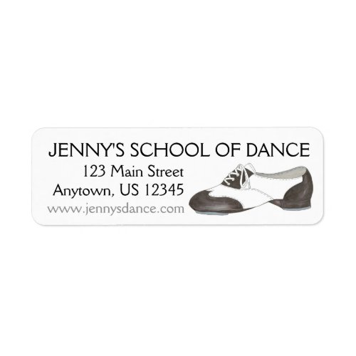 Personalized Tap Shoe Dance Studio School Dancer Label