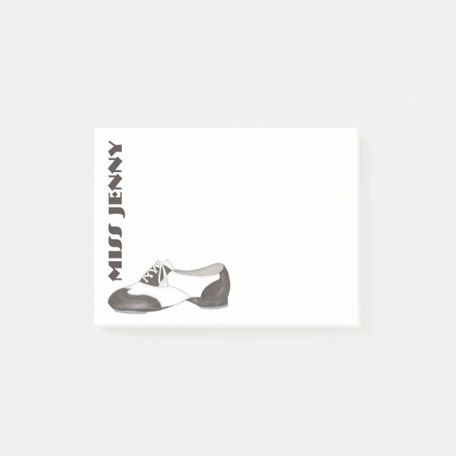 Personalized Tap Shoe Dance Studio Teacher Gift Post-it Notes (Front)