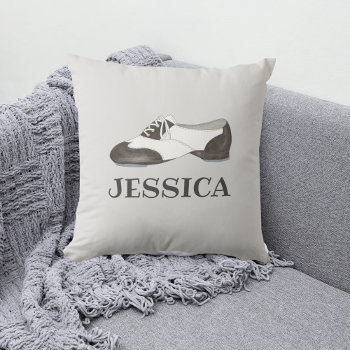 Personalized Tap Shoe Oxford Dance Dancer Pillow by rebeccaheartsny at Zazzle